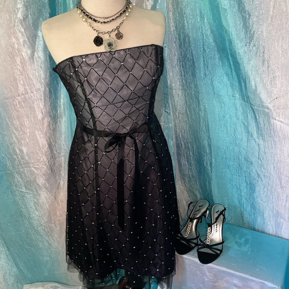 Formal/ wedding reception ombré silver & black dress